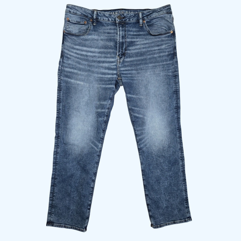 American Eagle Airflex+ Original Straight Jeans Mens 38x32 (Fits 30" Inseam) - Picture 2 of 9